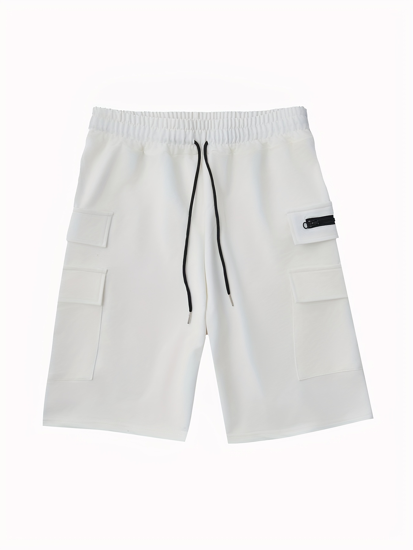 men's multi pocket cargo short sleeved t shirt shorts casual set comfortable, casual and breathable